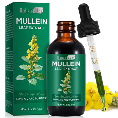 Beyxdu Mullein Leaf Extract Mullein Leaf Extract for Lungs Mullein Drops Mullein Leaf Lung Cleanse Supplement 2.02 Fl.Oz