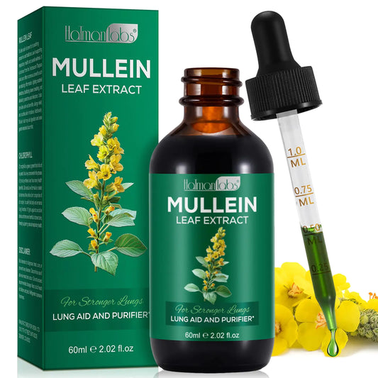 Beyxdu Mullein Leaf Extract Mullein Leaf Extract for Lungs Mullein Drops Mullein Leaf Lung Cleanse Supplement 2.02 Fl.Oz
